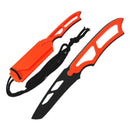 Orange Neck Knife with Whistle