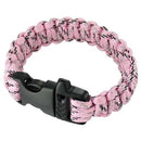 Punky Pink Designed Survival Paracord Bracelet with Whistle