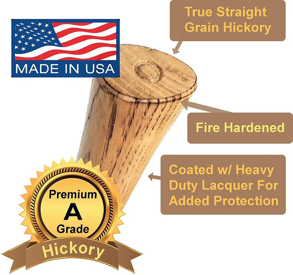 Throwing Tomahawk Handle - Fire Hardened & Lacquered - 19 inch A Grade